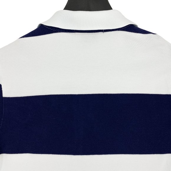 VTG RALPH LAUREN The Skinny Polo Big Pony Navy and White Stripe Shirt - Picture 13 of 15